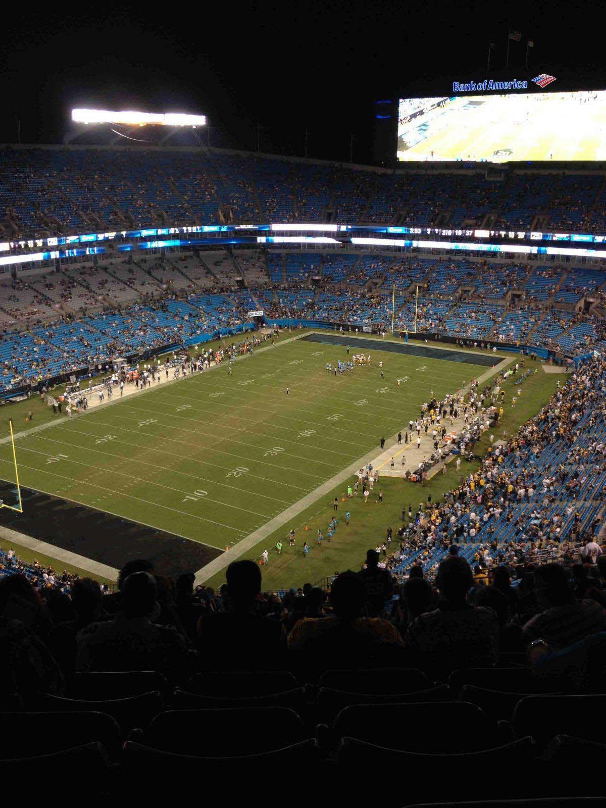 section 523, row 29 seat view  for football - bank of america stadium