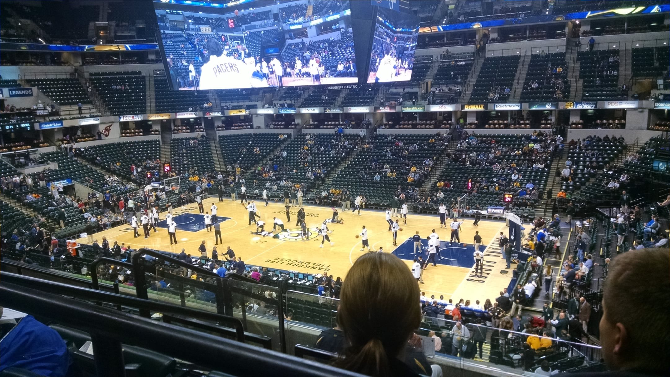 section 103, row 6 seat view  for basketball - gainbridge fieldhouse