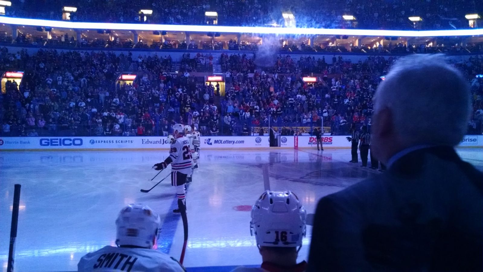 section 104, row c seat view  for hockey - enterprise center