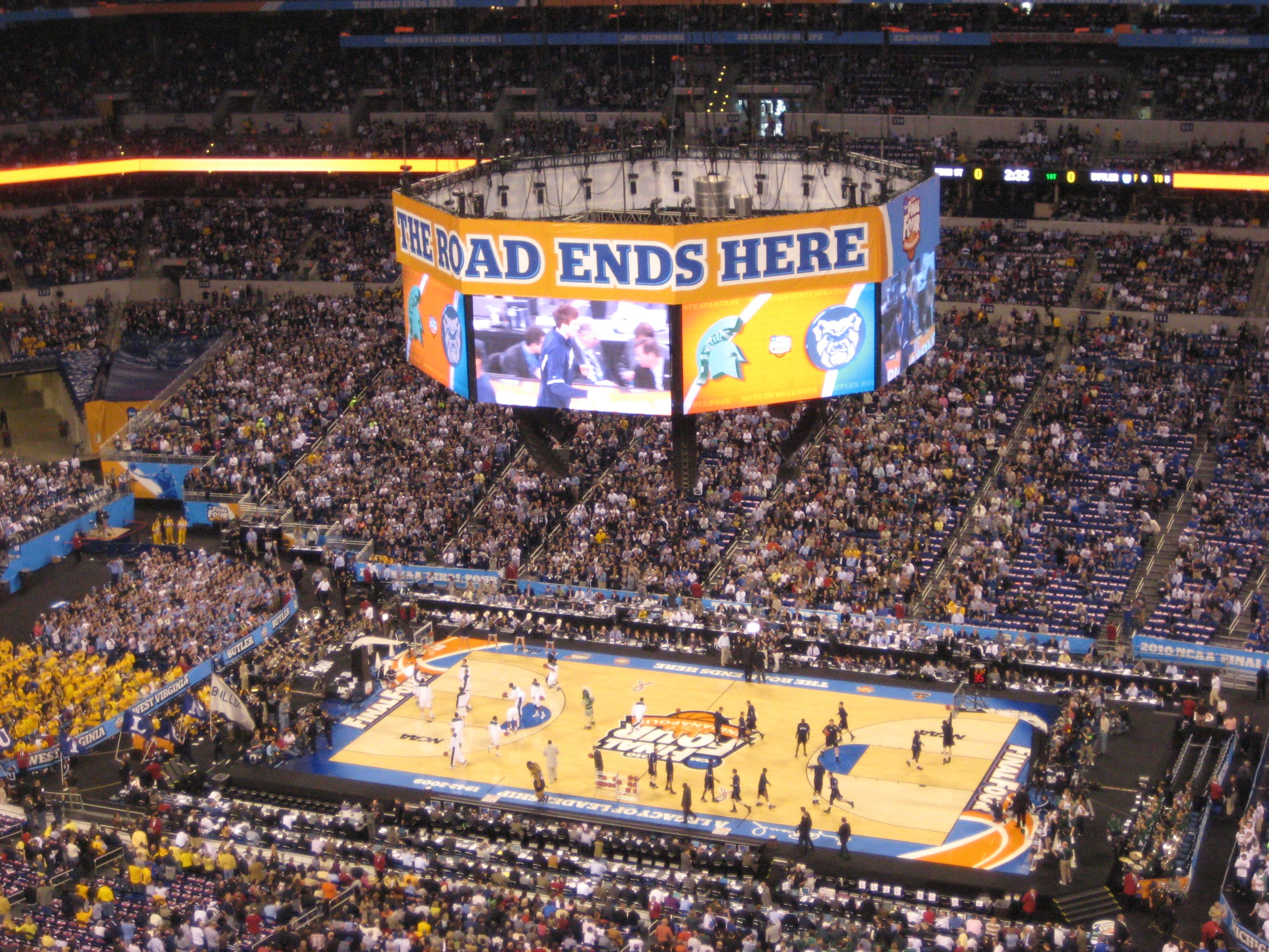 section 609 seat view  for basketball - lucas oil stadium