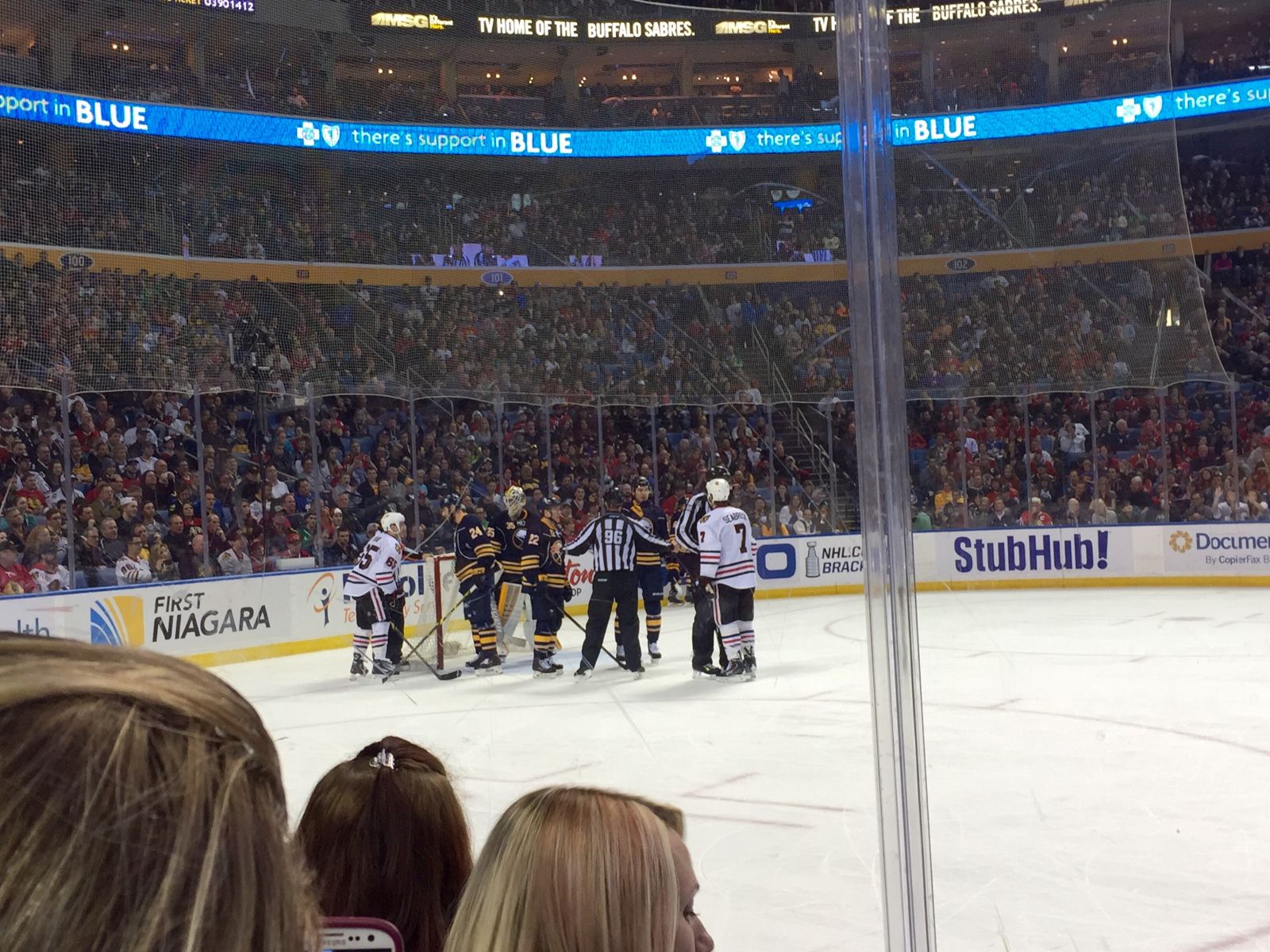 section 118, row 3 seat view  for hockey - keybank center