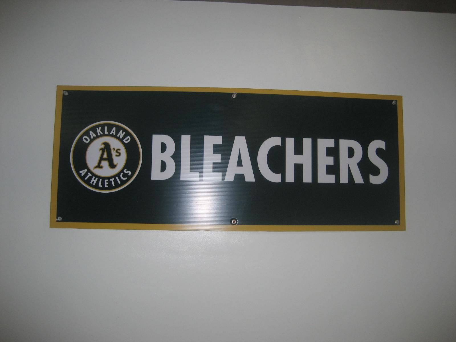 coliseum bleachers sign