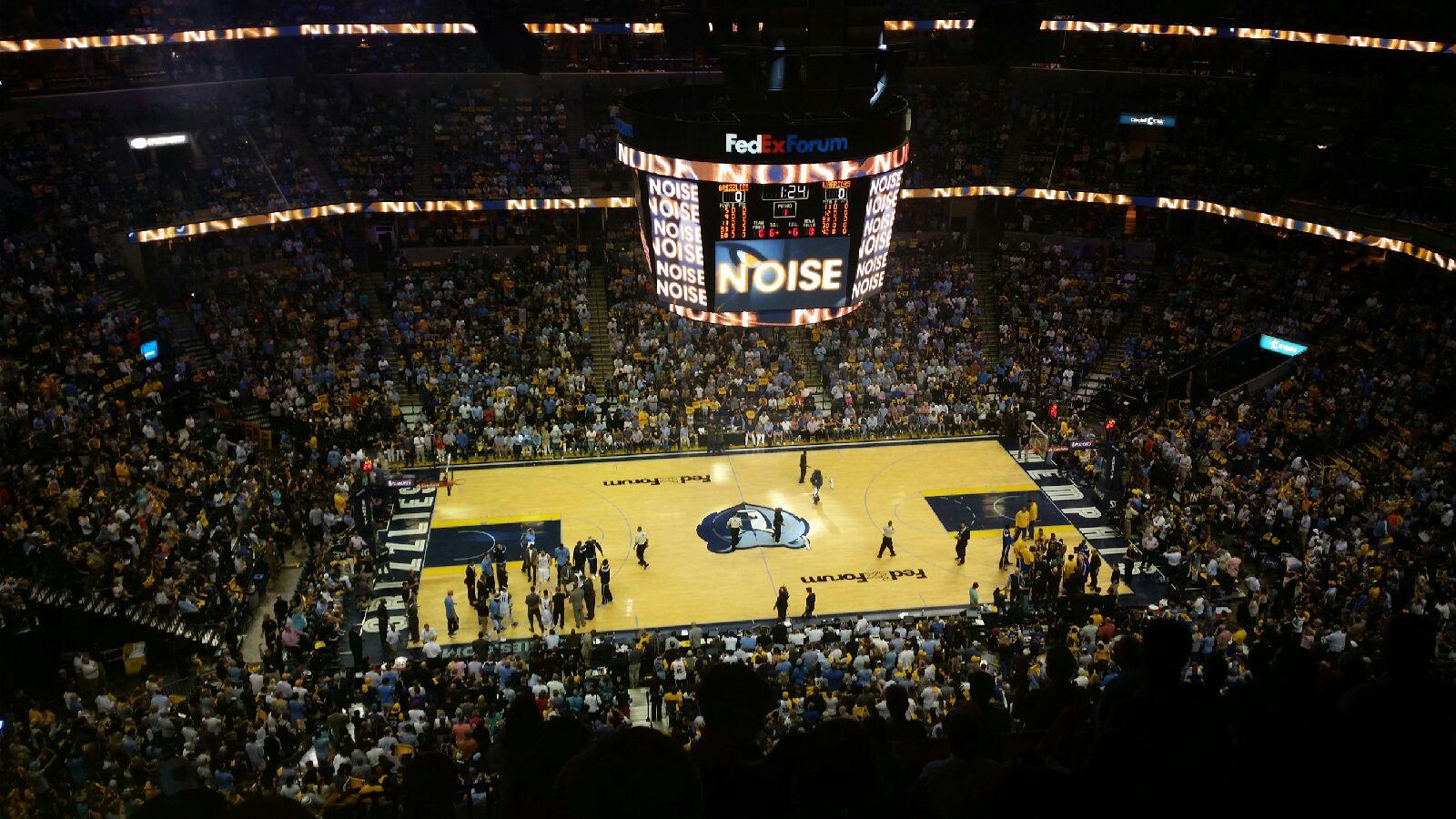 section 208, row k seat view  for basketball - fedex forum