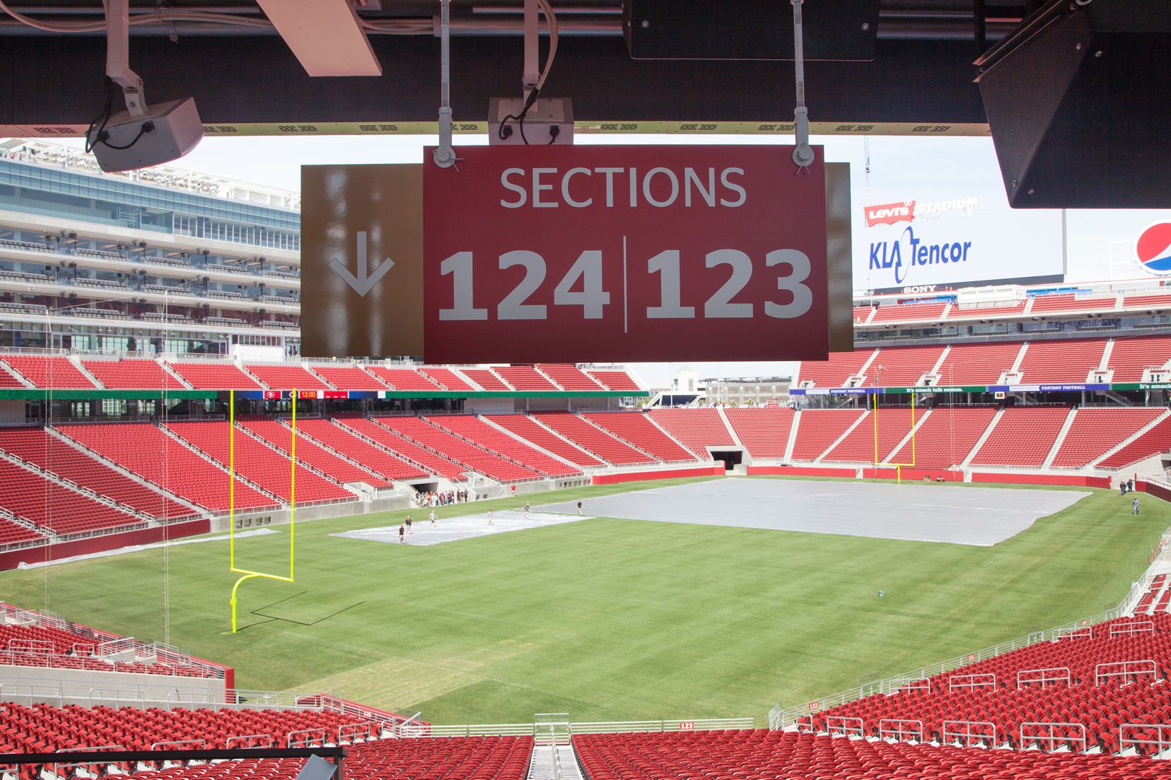 section 124 seat view  for football - levi