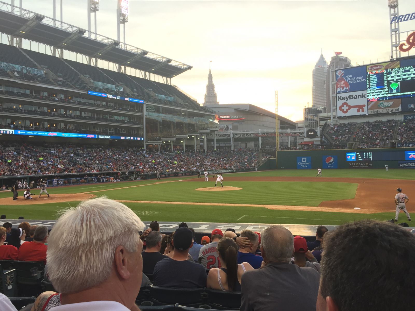 section 142, row p seat view  - progressive field