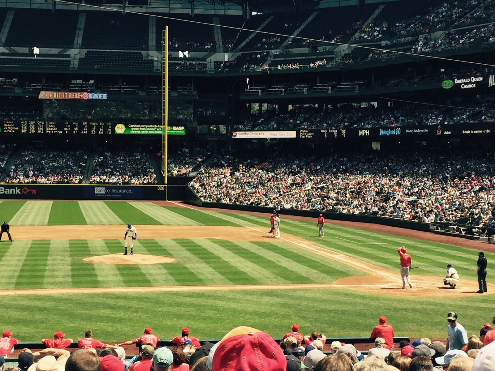 section 137, row 28 seat view  for baseball - t-mobile park