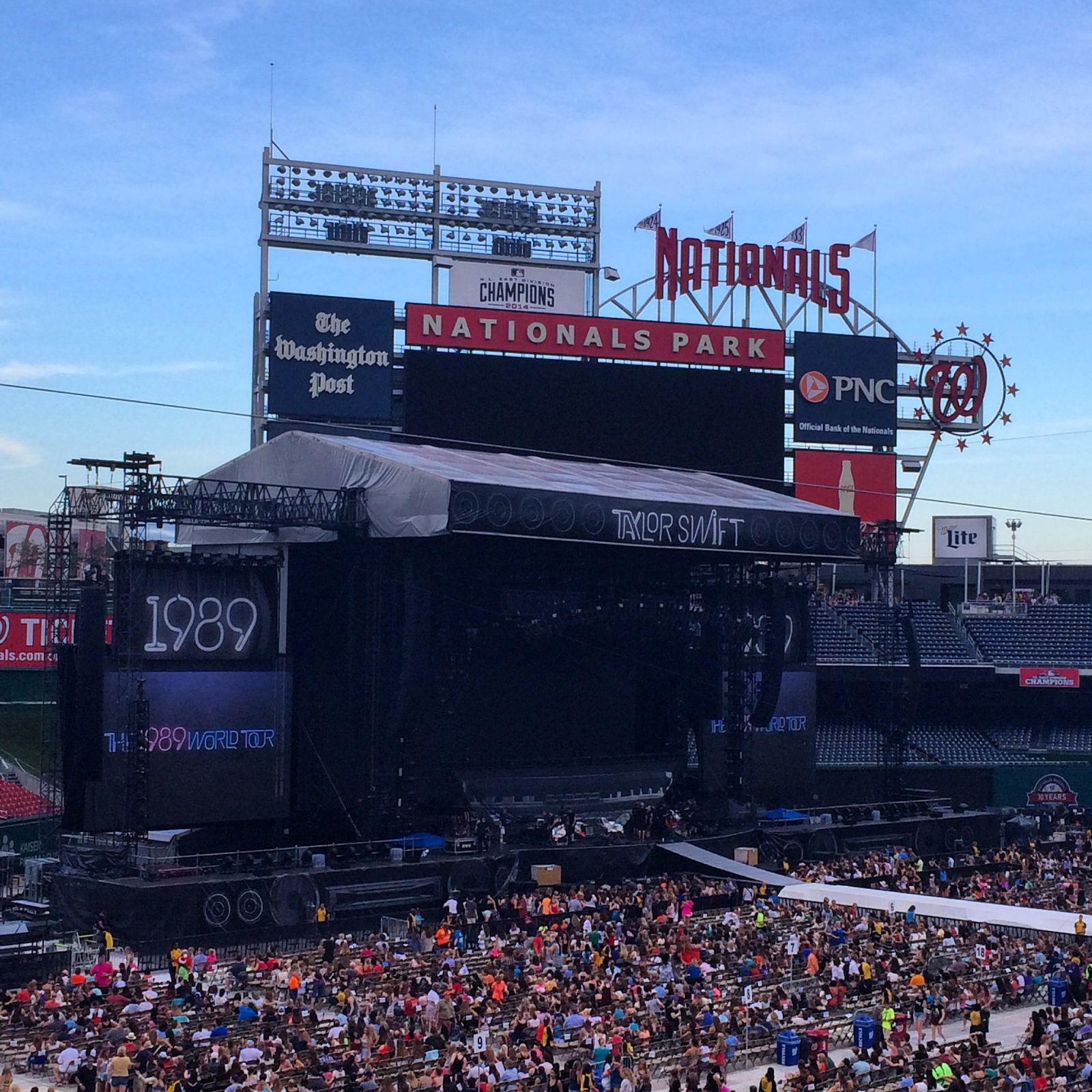 section 206, row b seat view  for concert - nationals park