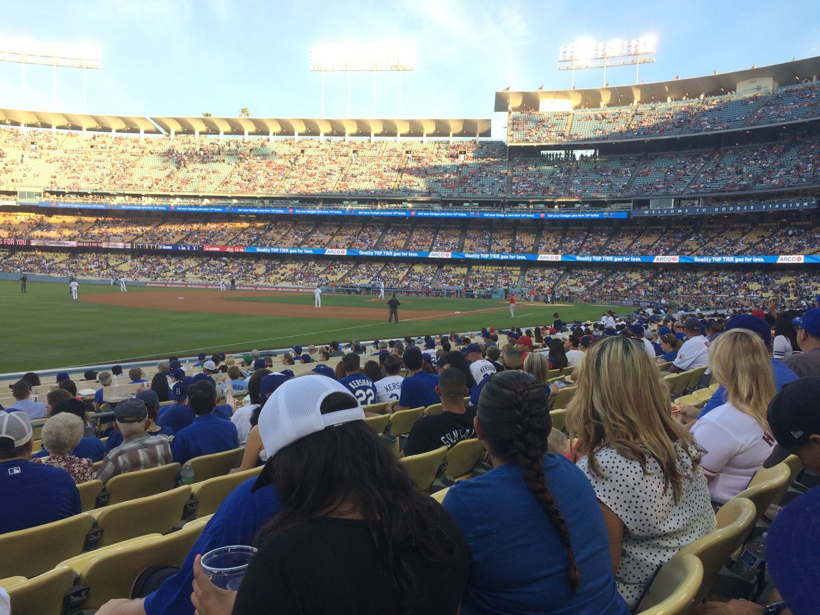 section 45 seat view  - dodger stadium