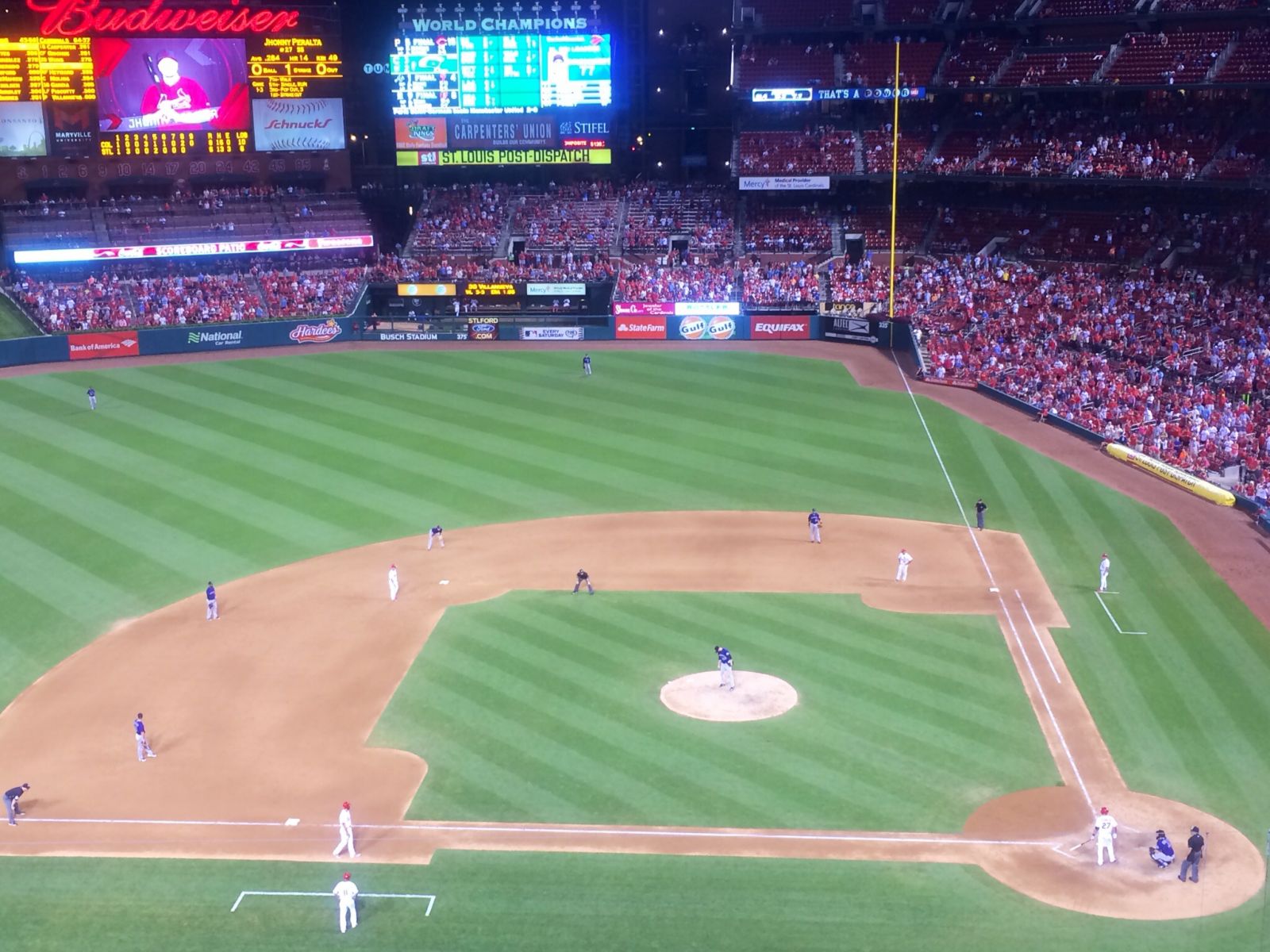 section 355, row 2 seat view  for baseball - busch stadium
