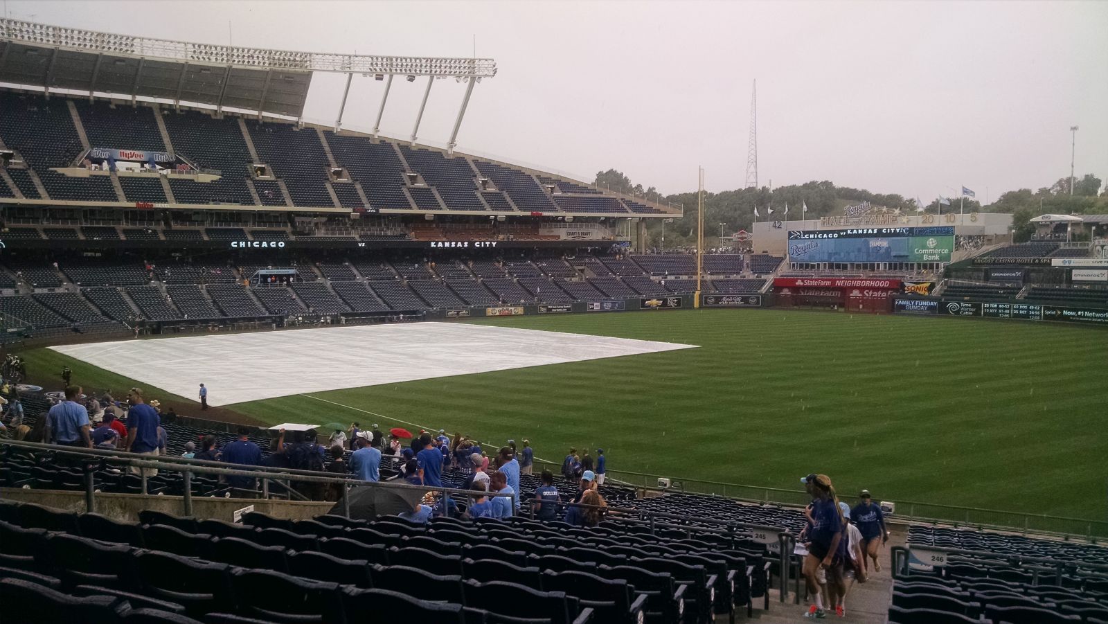 section 246, row mm seat view  - kauffman stadium