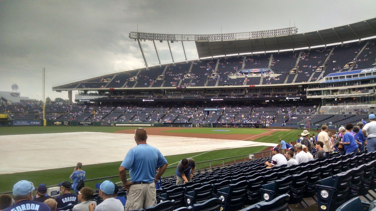 section 110, row s seat view  - kauffman stadium