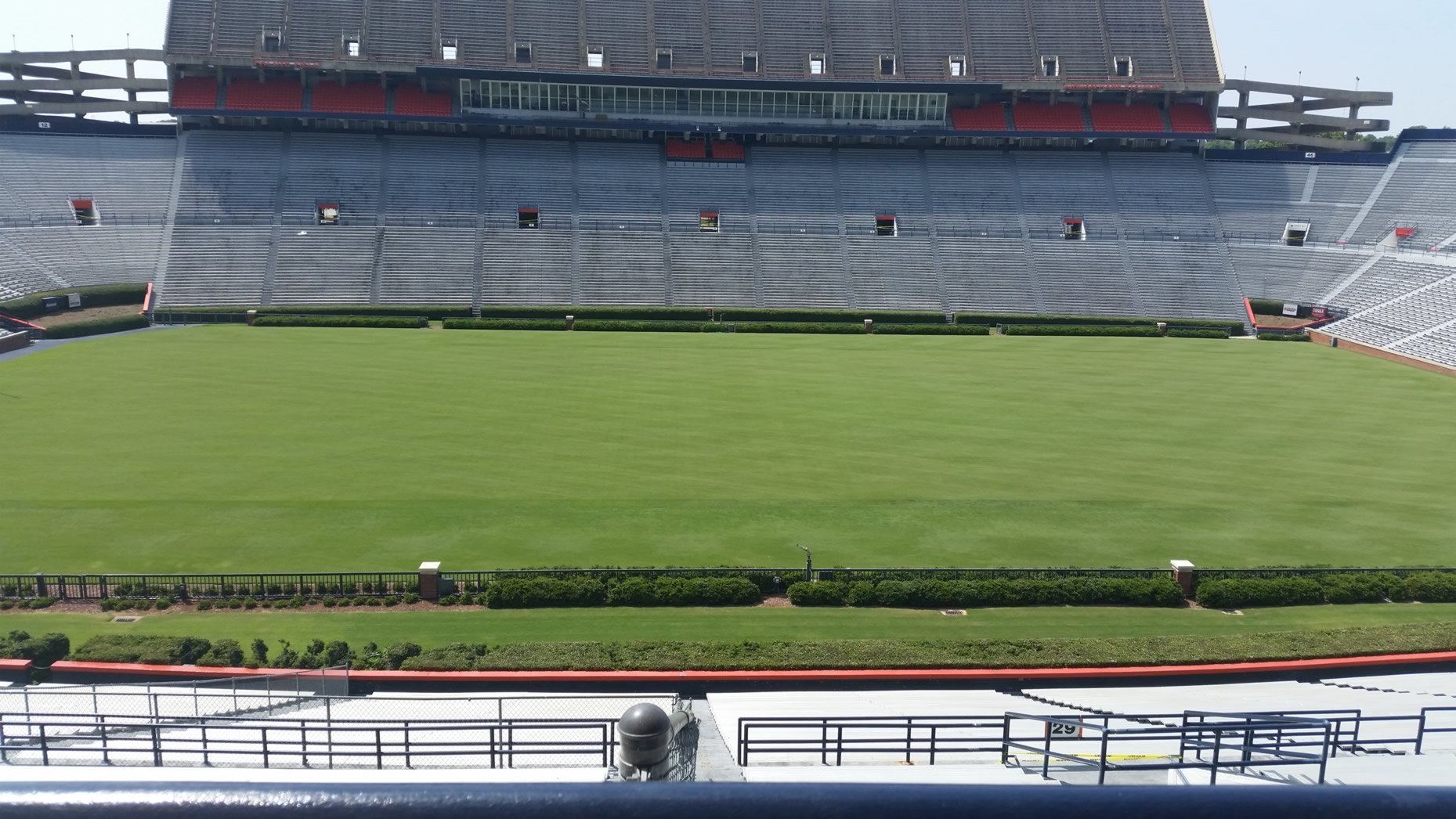 nelson club, row 1 seat view  - jordan-hare stadium