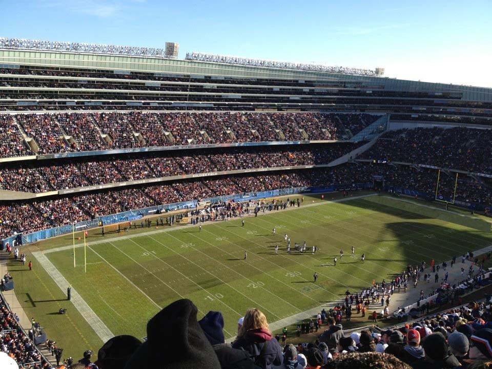 section 444 seat view  for football - soldier field