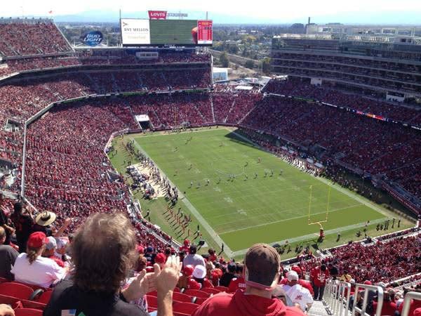 section 402, row 27 seat view  for football - levi's stadium