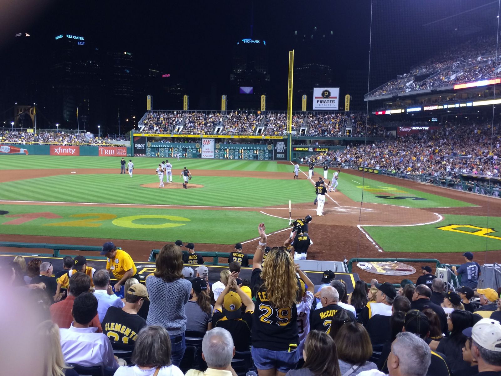 section 120, row b seat view  for baseball - pnc park