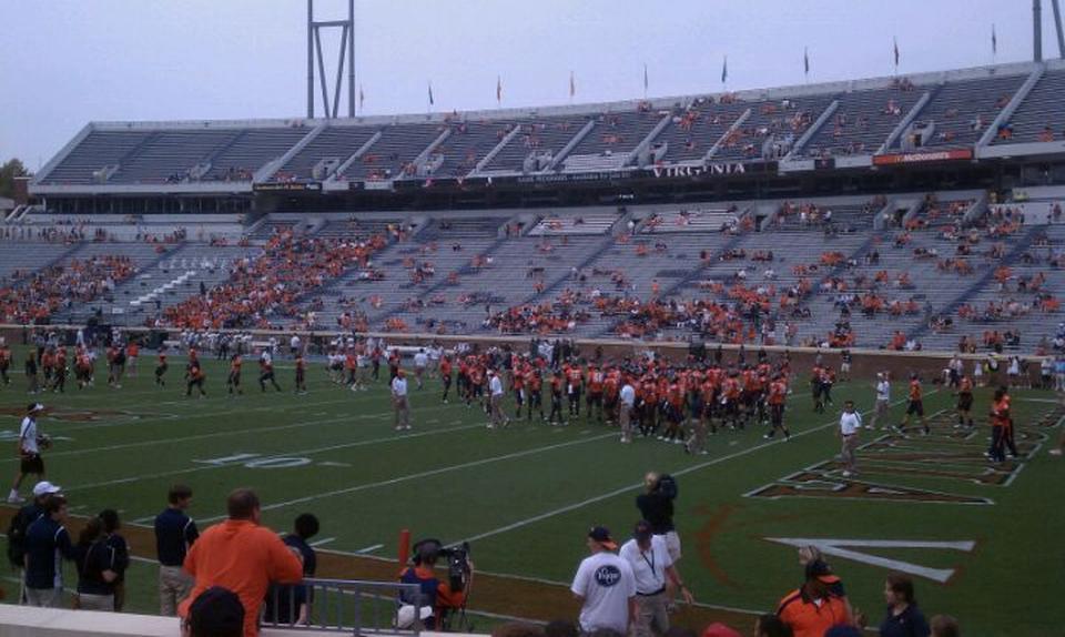 section 120, row e seat view  for football - scott stadium