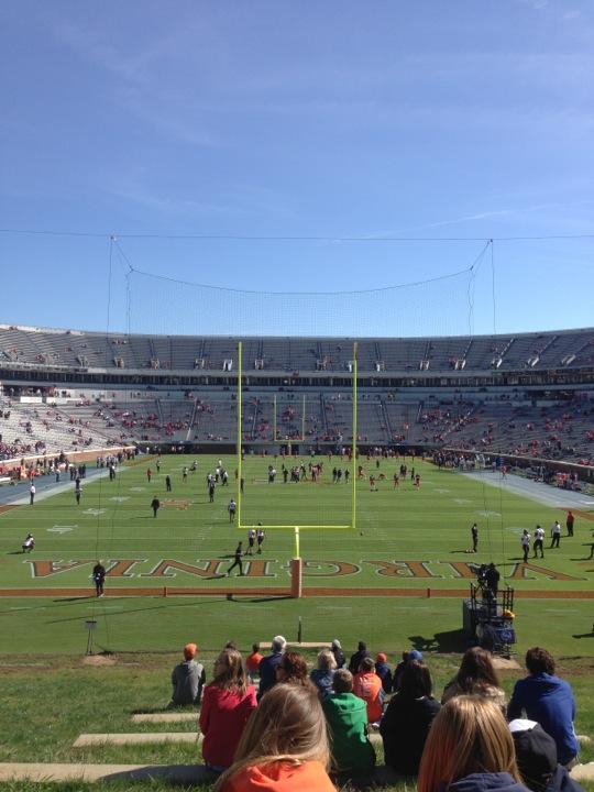 hillside seat view  - scott stadium