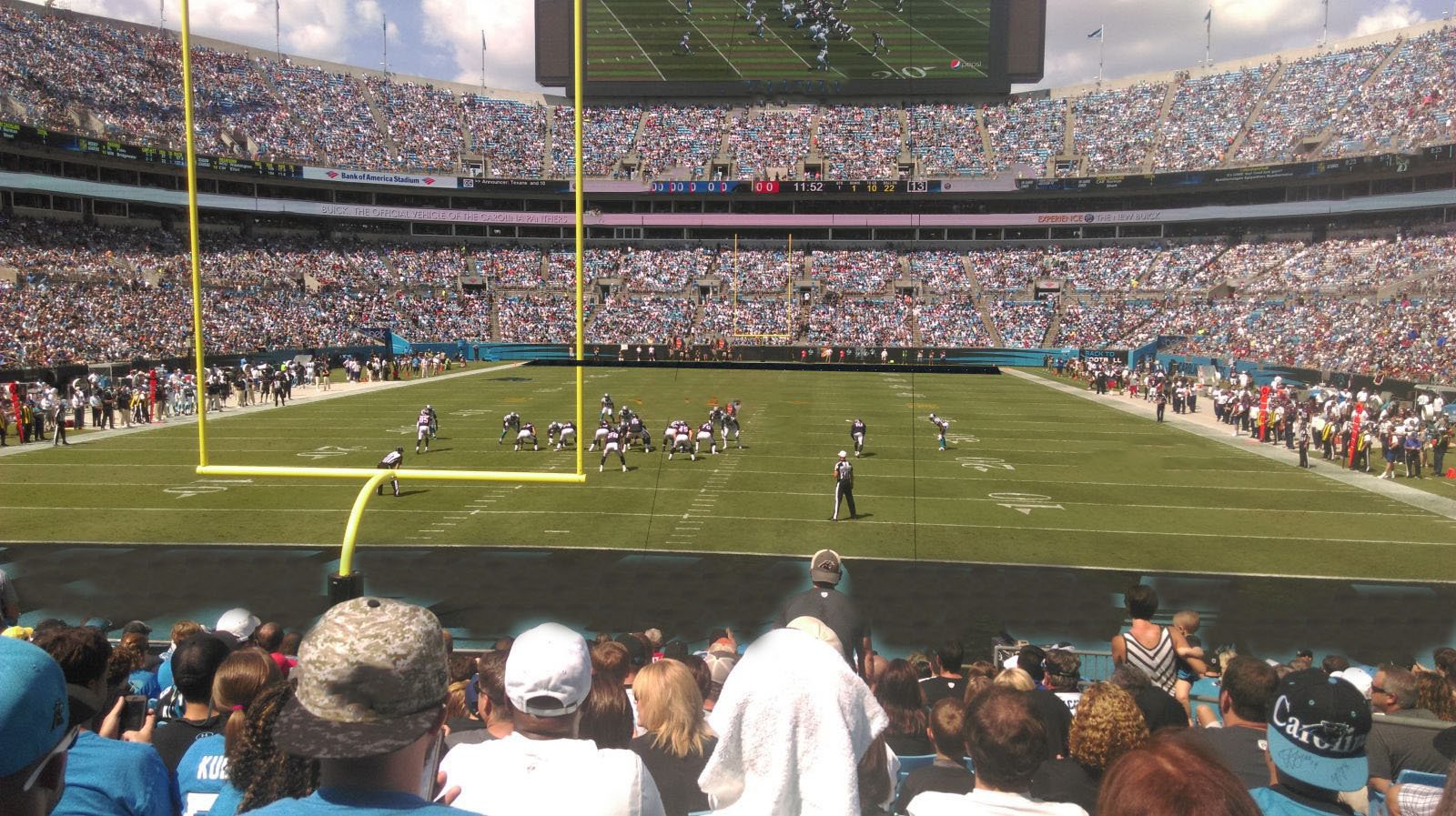 section 121, row 14 seat view  for football - bank of america stadium
