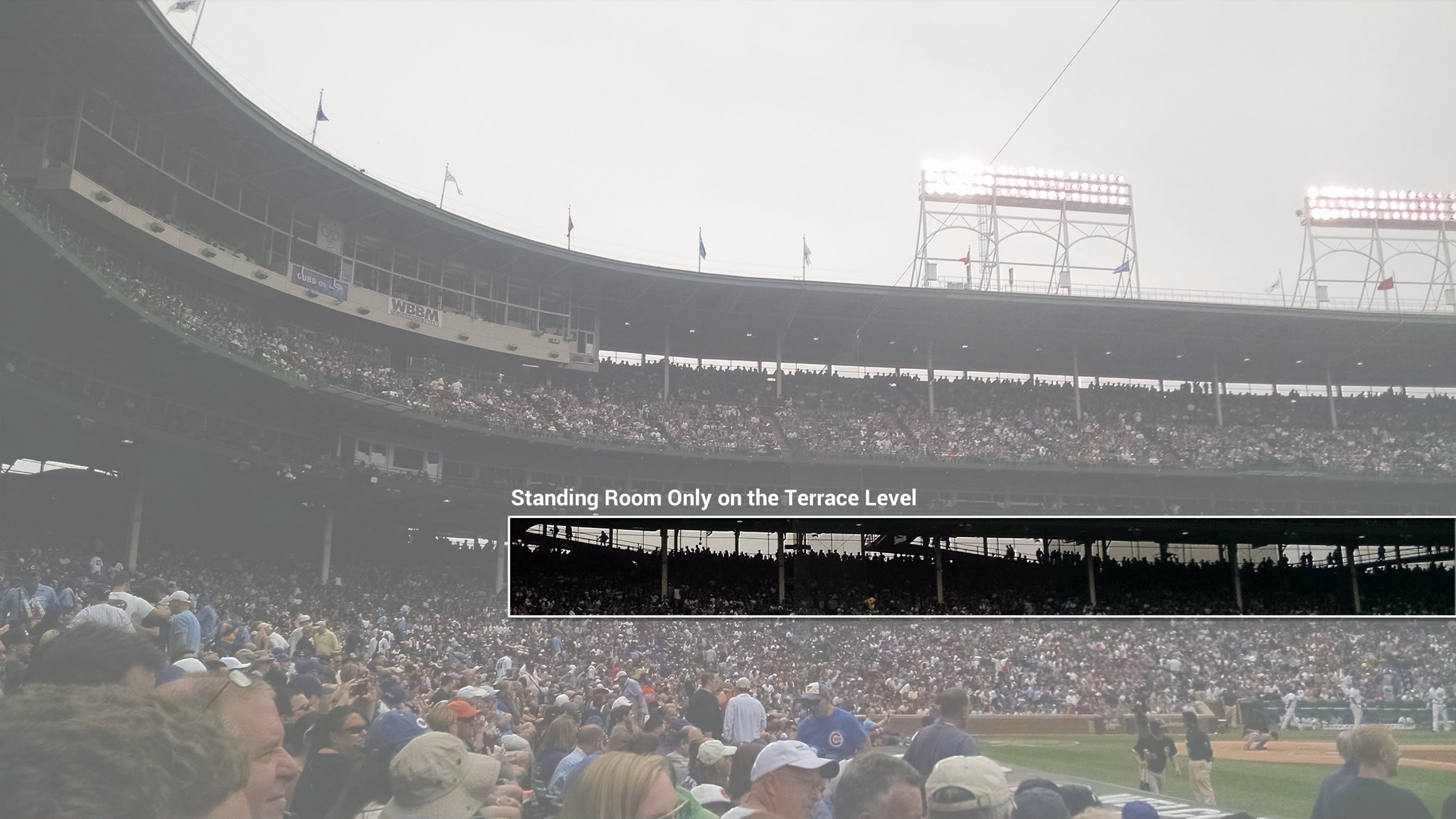 standing room only location at wrigley
