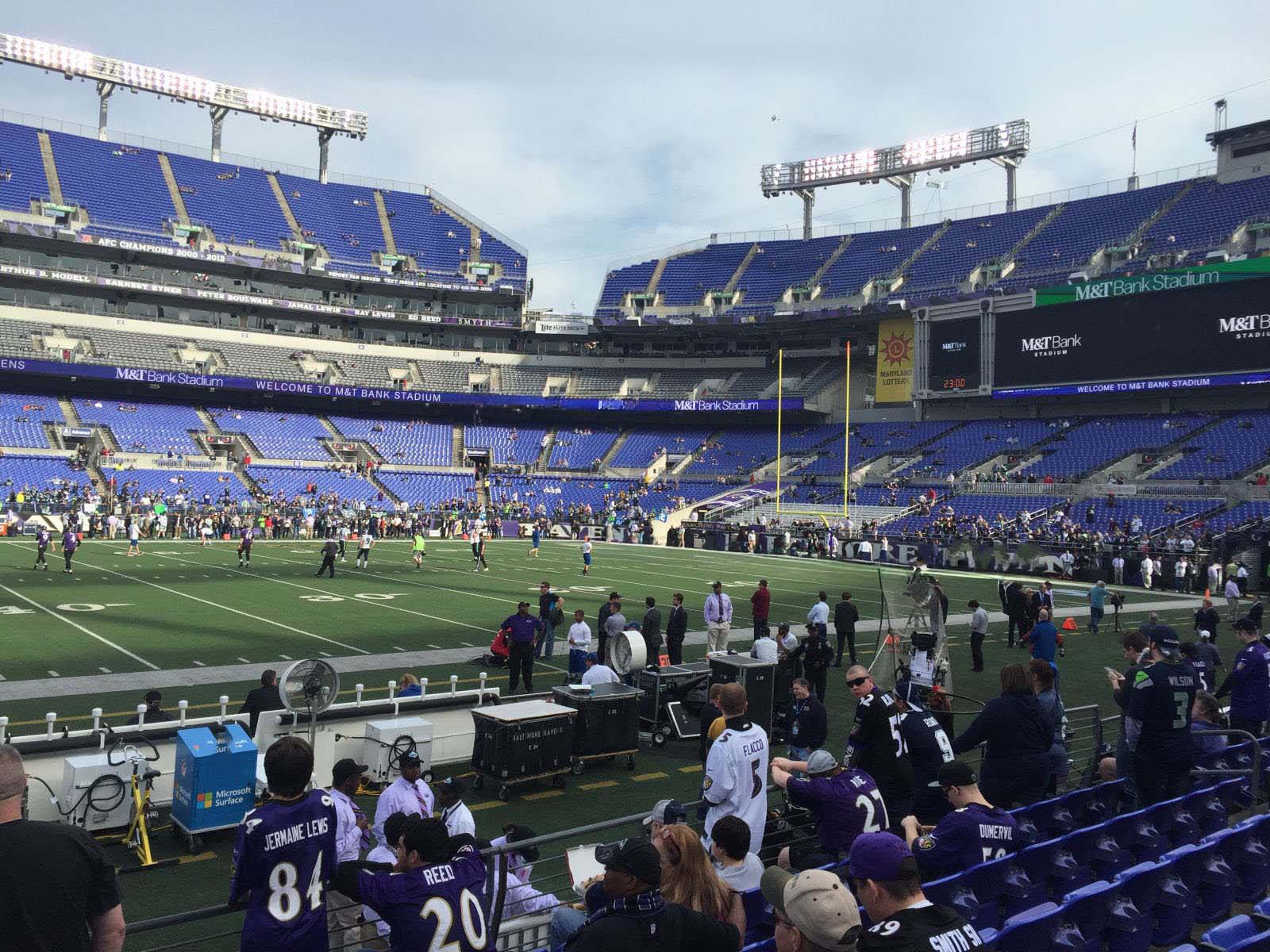 section 126, row 7 seat view  for football - m&t bank stadium
