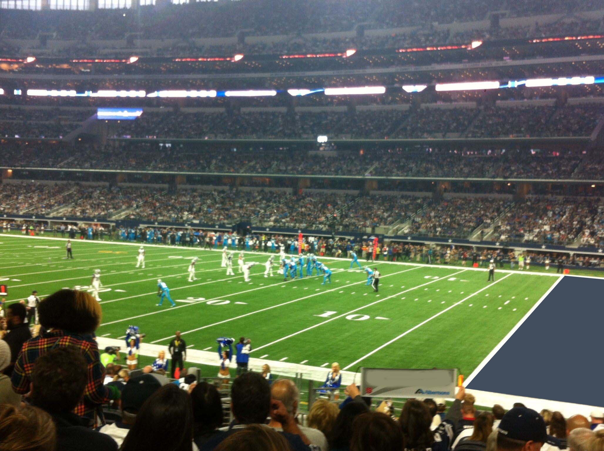 section c106 seat view  for football - at&t stadium