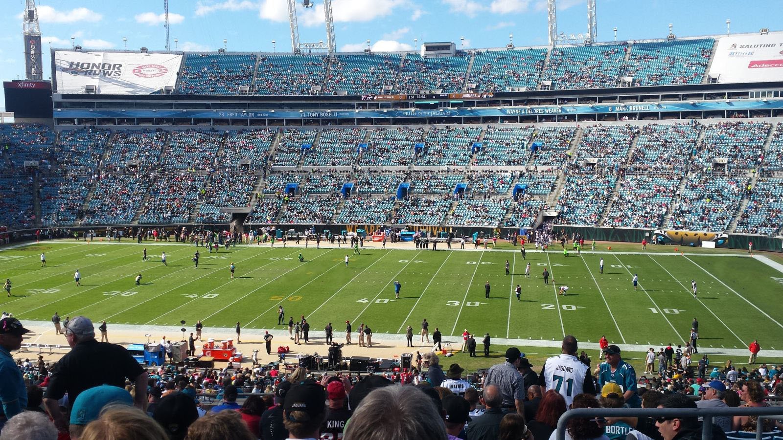 section 235, row r seat view  - tiaa bank field