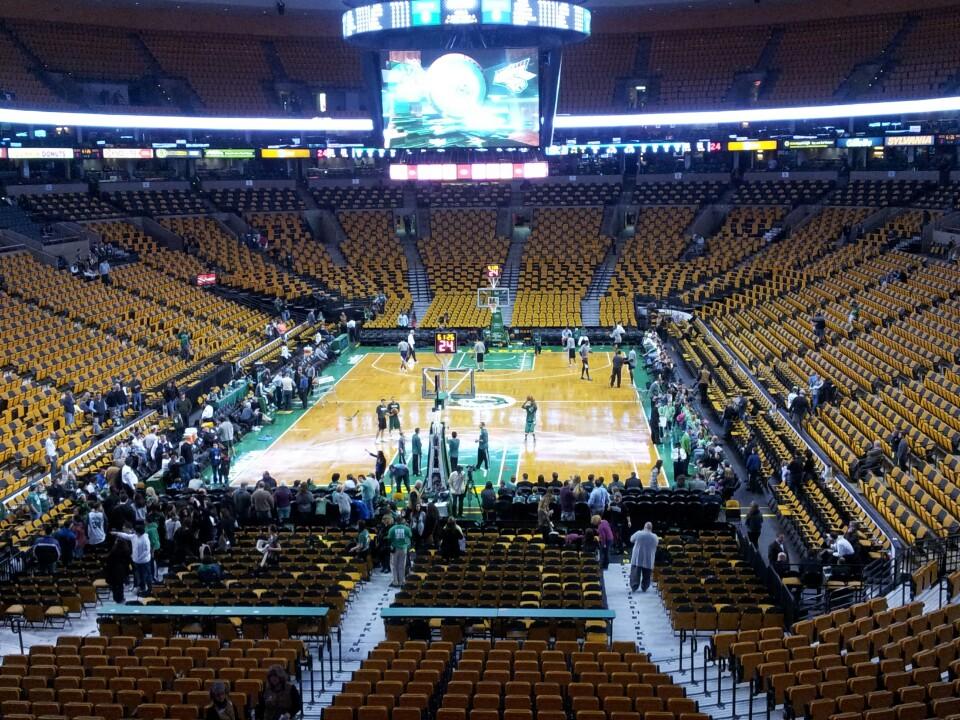 sports deck seat view  for basketball - td garden