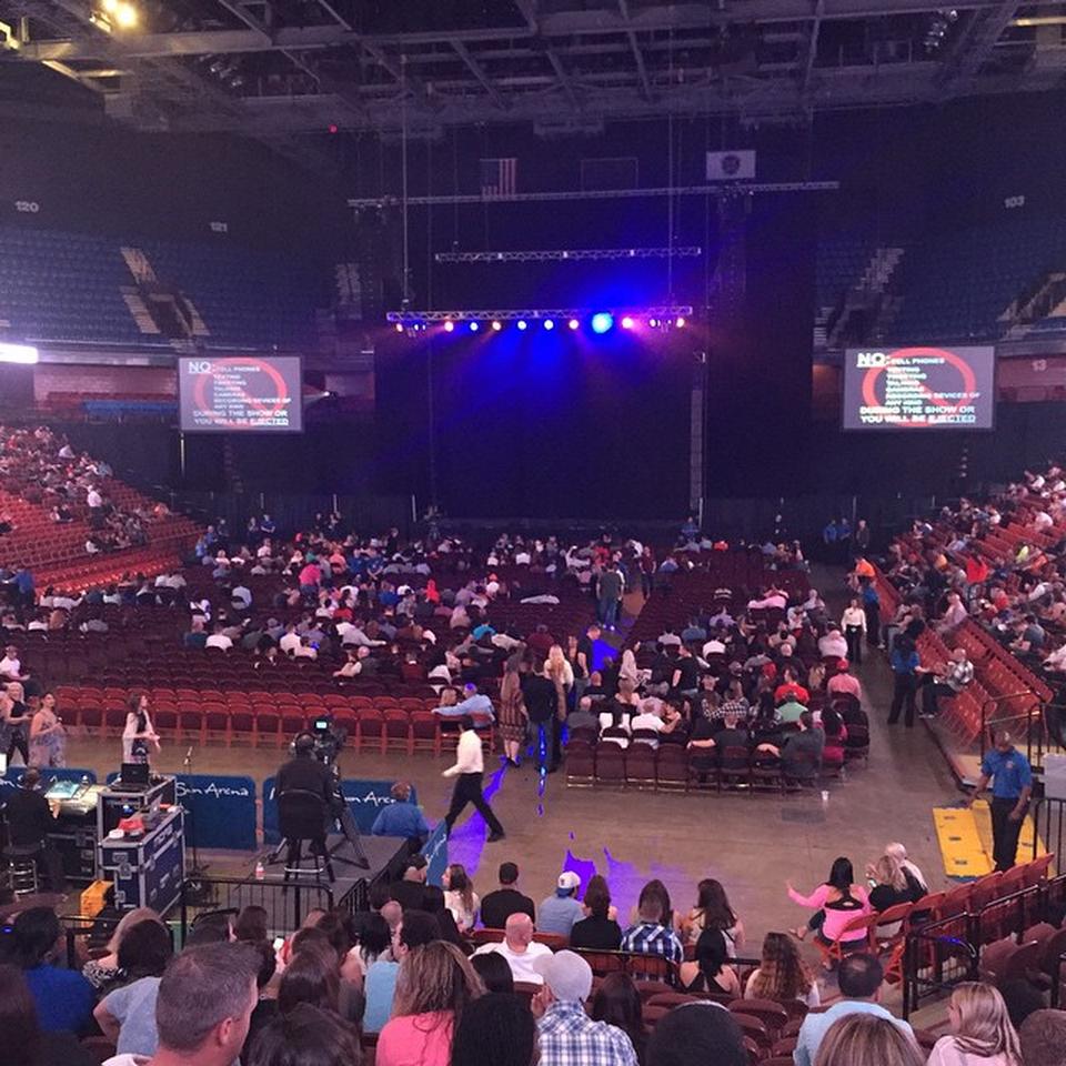 section 19, row k seat view  for concert - mohegan sun arena