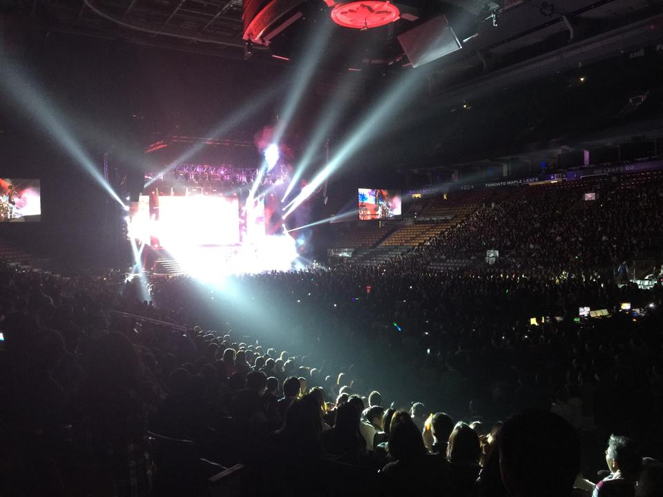 section 105, row 27 seat view  for concert - scotiabank arena