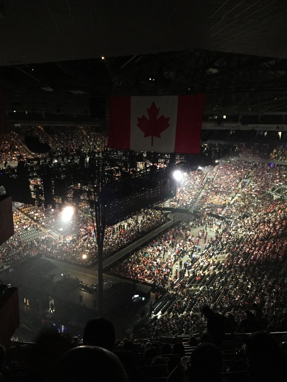 section 313, row 16 seat view  for concert - scotiabank arena