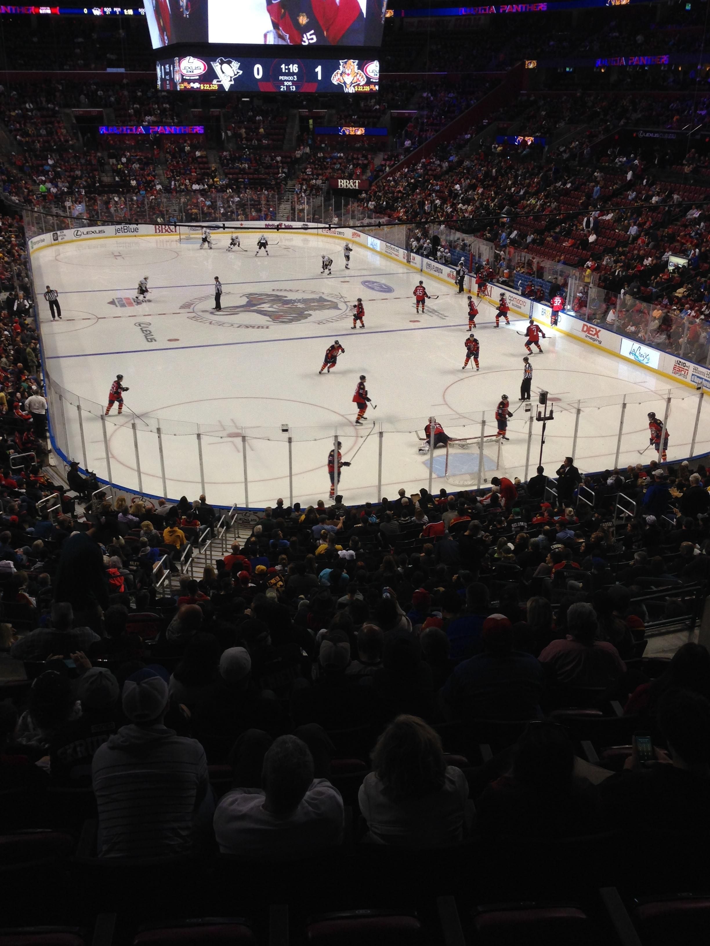 section 111, row 28 seat view  for hockey - amerant bank arena