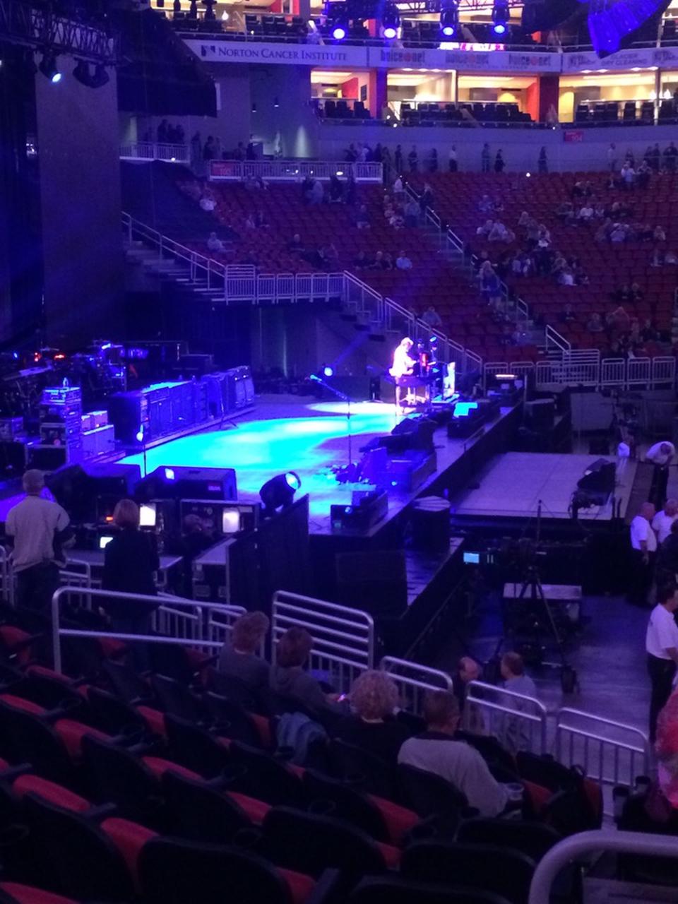 section 118, row m seat view  for concert - kfc yum! center