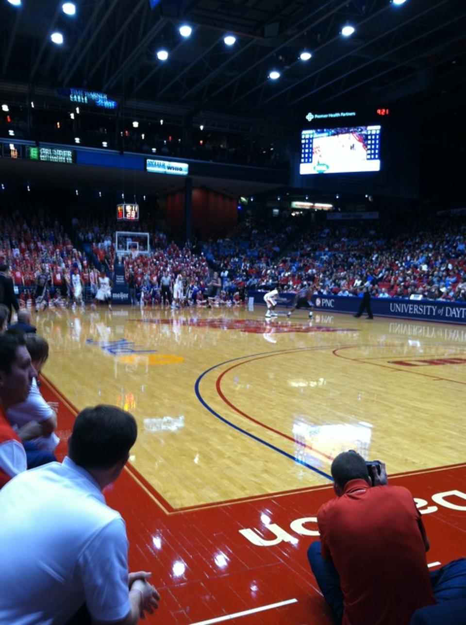 section 103, row a seat view  - university of dayton arena