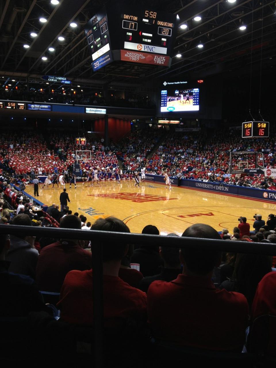section 203, row a seat view  - university of dayton arena