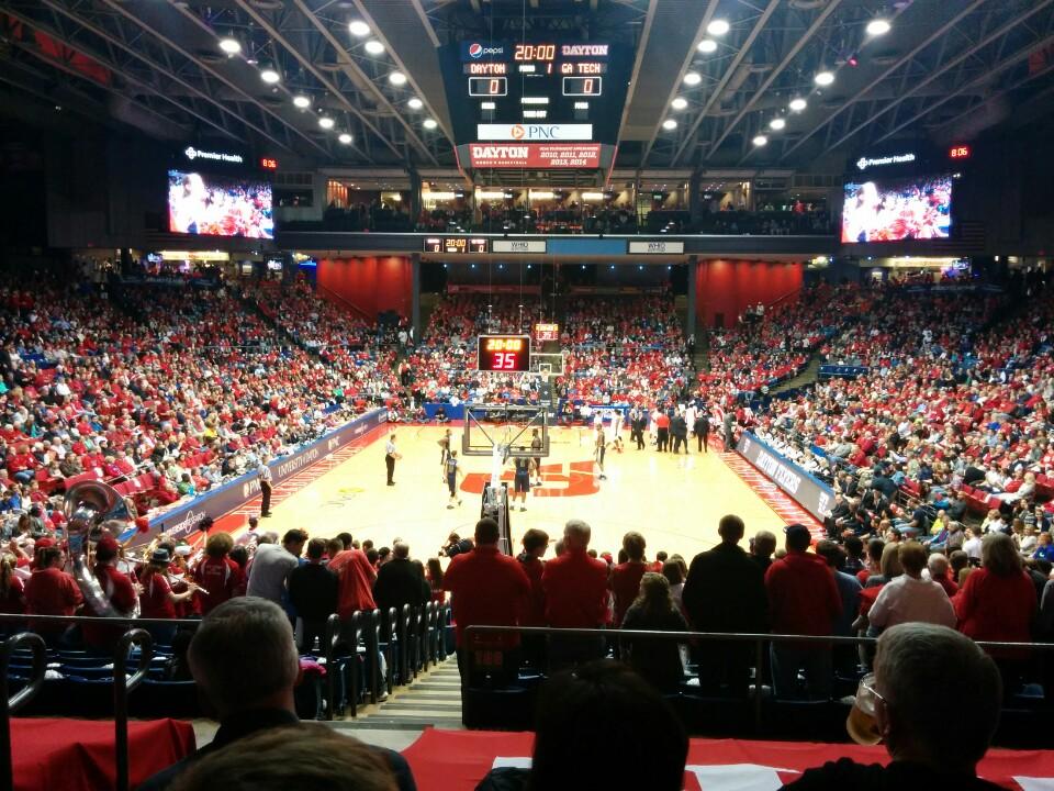 section 212 seat view  - university of dayton arena