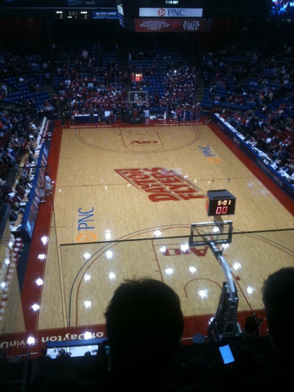 section p6 seat view  - university of dayton arena