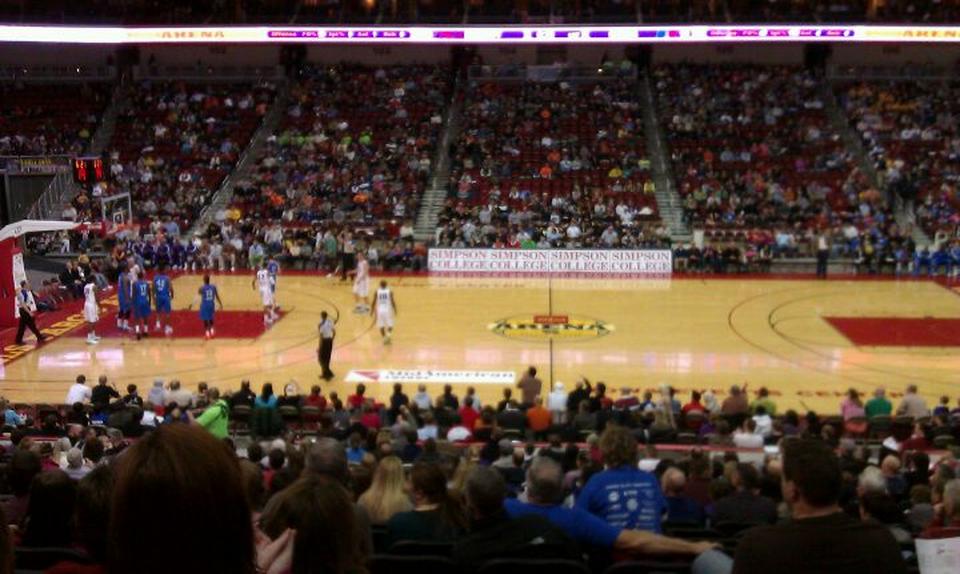 section 116, row s seat view  for basketball - casey's center