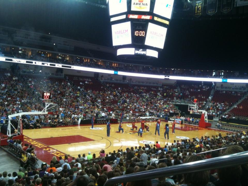 section 118, row s seat view  for basketball - casey's center