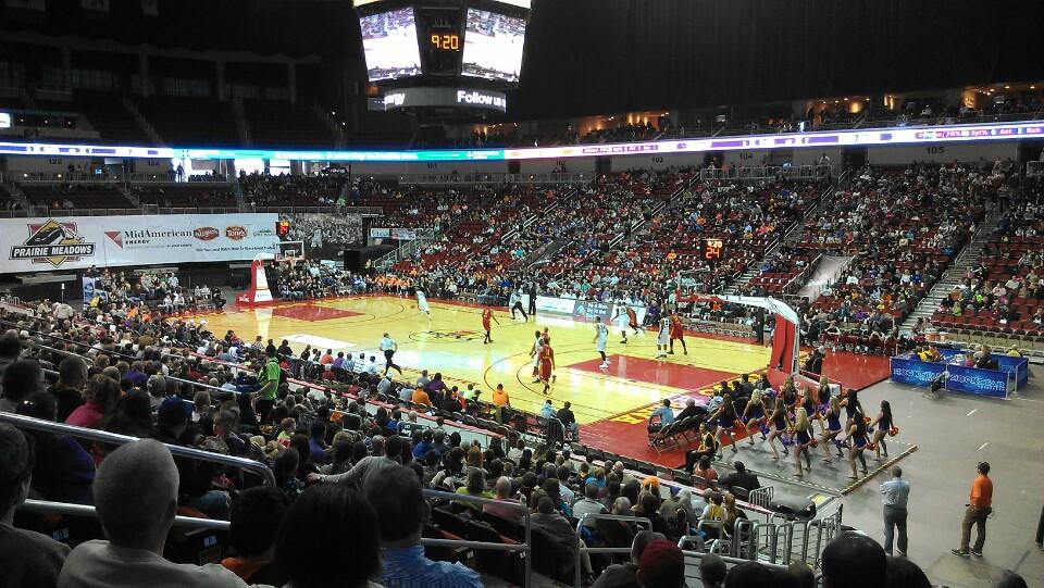 section 113, row t seat view  for basketball - iowa events center