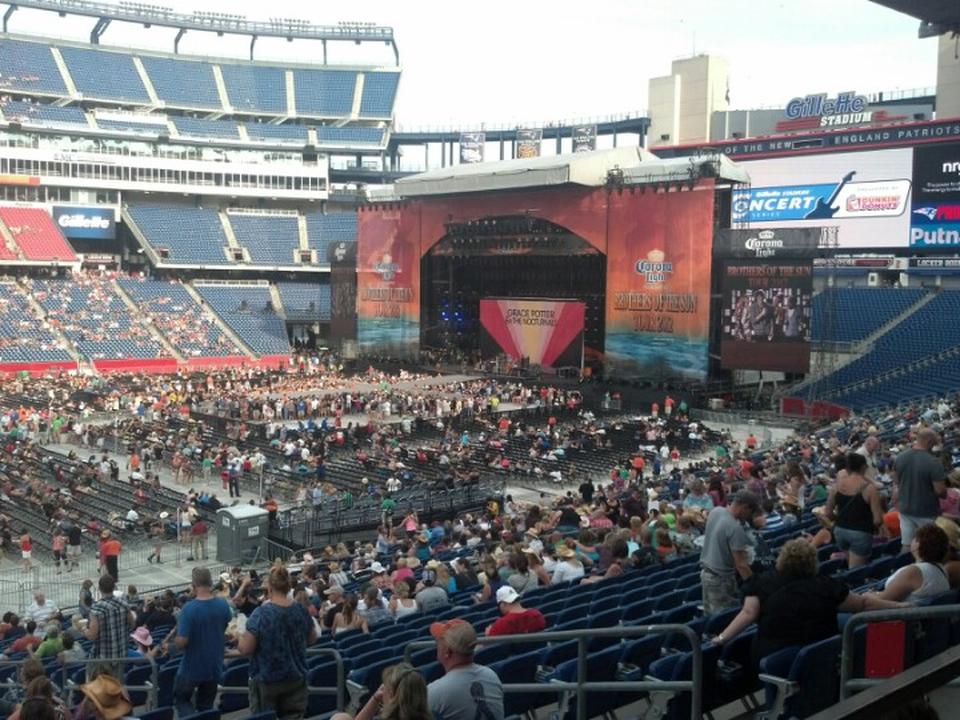 Gillette Stadium Section 133 Concert Seating