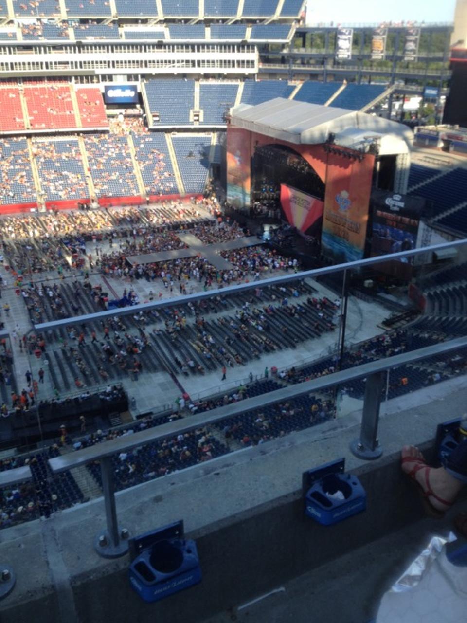 section 330, row 1 seat view  for concert - gillette stadium