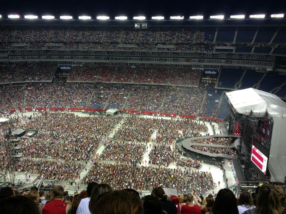 section 328 seat view  for concert - gillette stadium
