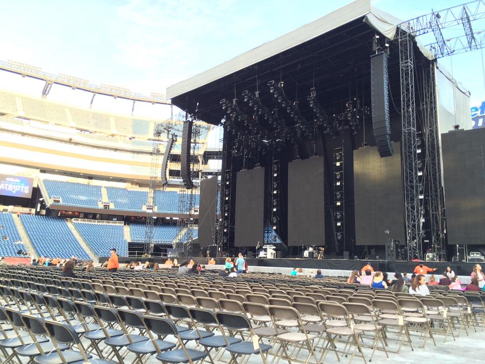 view from Gillette Stadium Field seats