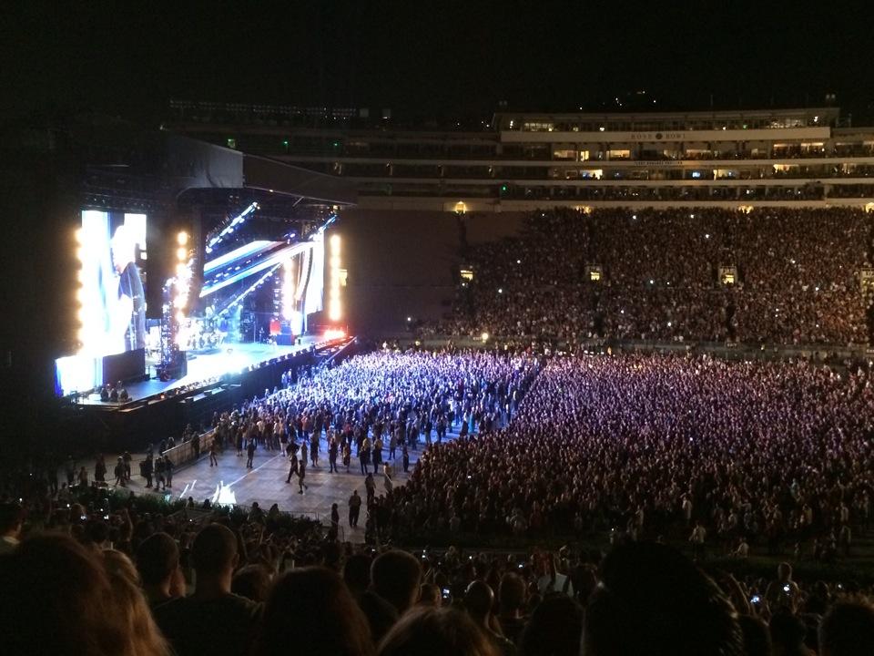 section 4, row 44 seat view  for concert - rose bowl stadium