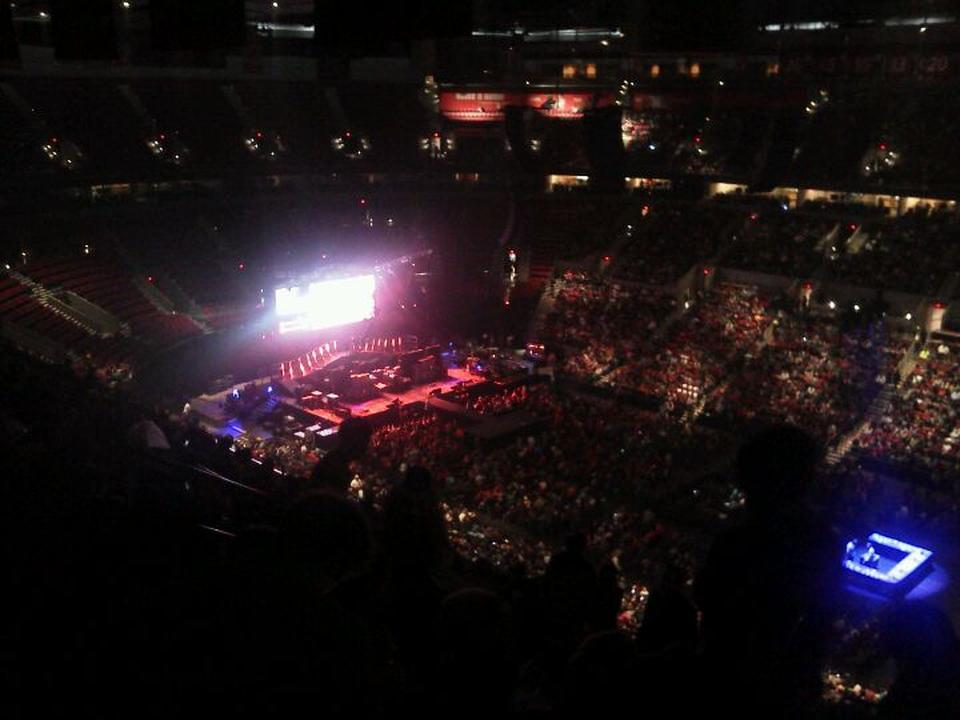 section 333 seat view  for concert - moda center (rose garden)