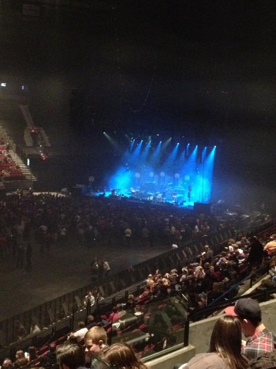 section 114, row m seat view  for concert - moda center