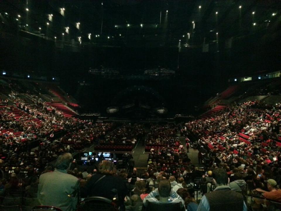 section 117, row f seat view  for concert - moda center