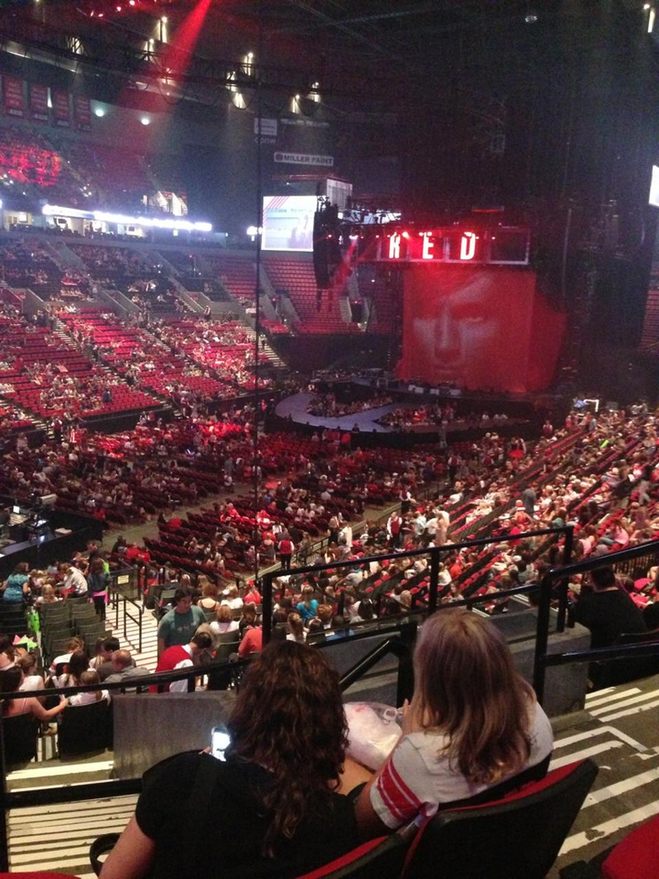 section 220, row f seat view  for concert - moda center (rose garden)