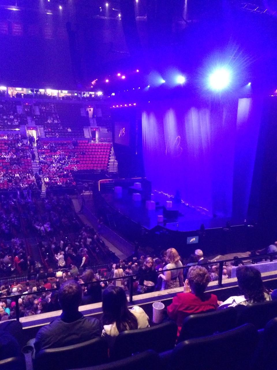 section 215, row g seat view  for concert - moda center (rose garden)