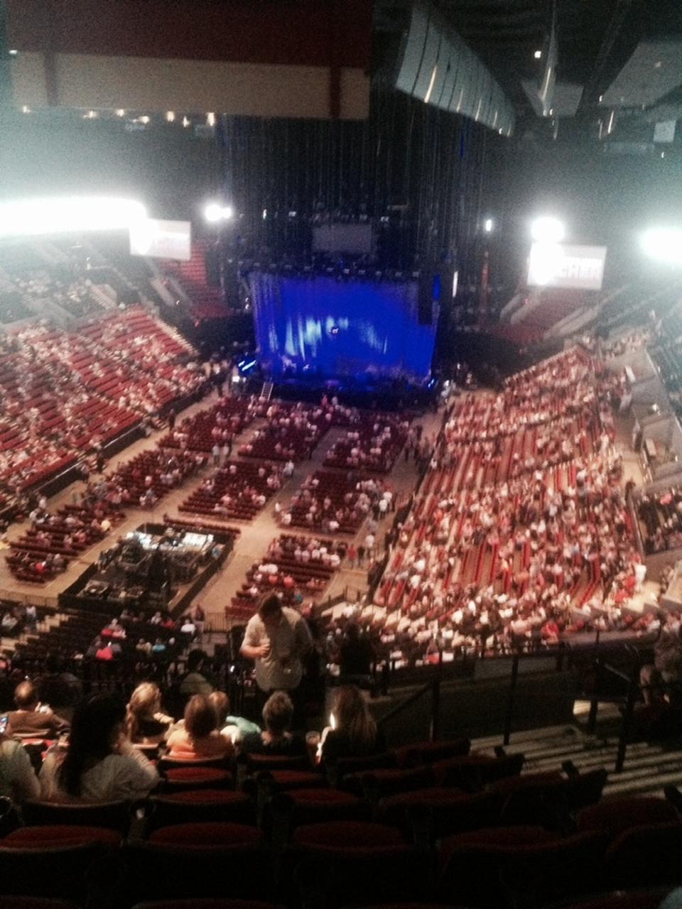 section 325, row j seat view  for concert - moda center (rose garden)